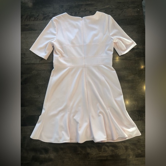 Vince Camuto Soft Pink Midi Dress Lined Fit and Flare - Picture 8 of 10